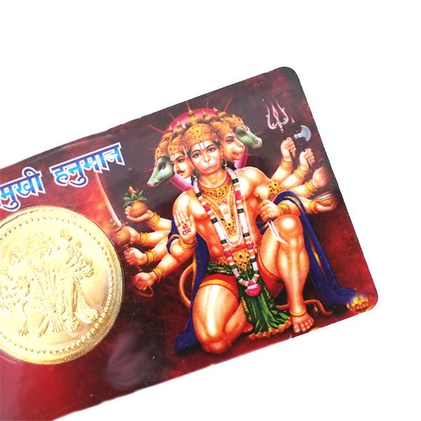 インド お守り 神様カード 金運 ハヌマーン 財布の中に入れておくと金運が良くなると言われている。【画像3】