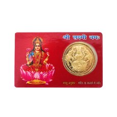 インド雑貨／ネパール雑貨 インド お守り 神様カード 金運 ラクシュミー 財布の中に入れておくと金運が良くなると言われている。