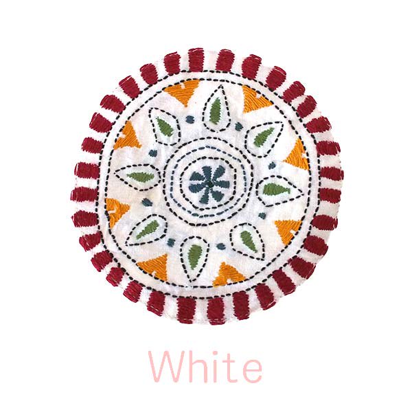 インド カンタ刺繍 コースター 3色