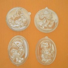 ゾウ 象 モチーフ 雑貨 ベトナム プラスチック ゼリーの型  4種 【動物編】 キッチュ かわいい 