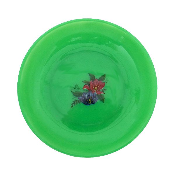 ベトナム プラスチック 花柄  丸皿 （2色）レトロ かわいい【画像4】