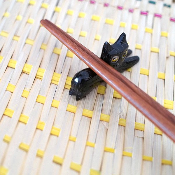 ベトナム バッファローホーン ネコ 箸置き かわいい 天然素材 【画像4】