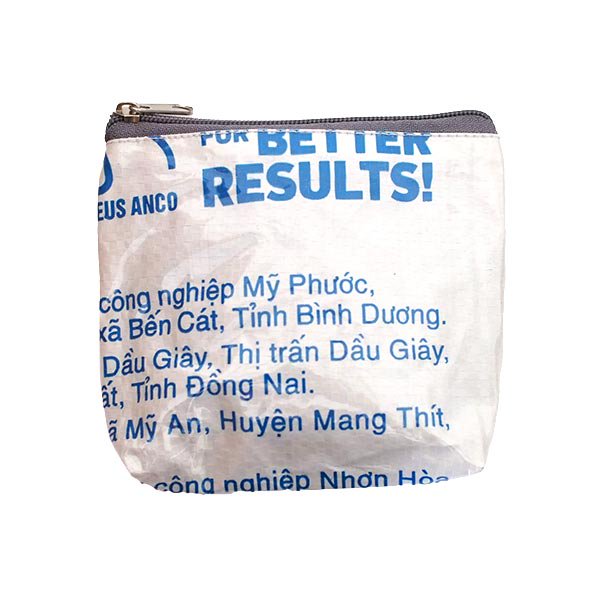 ベトナム 飼料袋 リメイク ポーチ ウシ（ビニールコーティング  マチあり）【画像2】