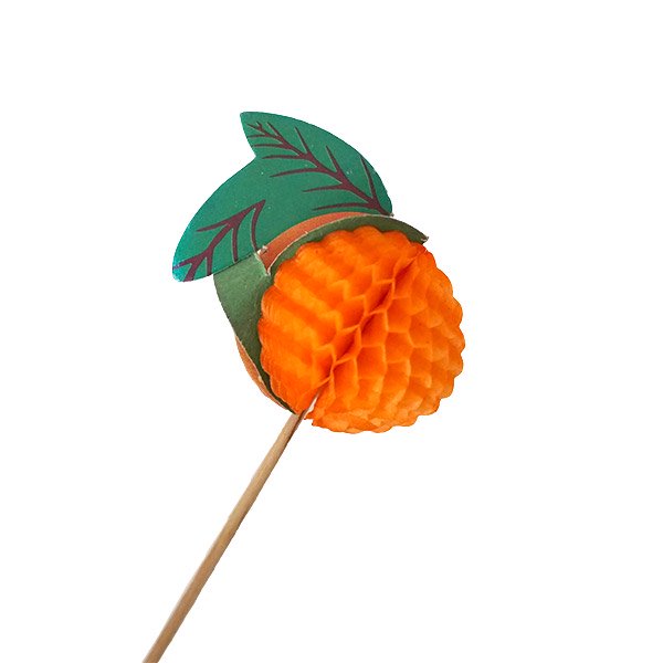  ベトナム オレンジ ピック（3本セット）レトロ かわいい くだもの カラフル【画像5】