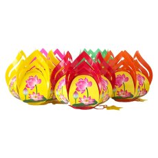 ベトナム インテリア 日用品 ベトナム ロータス 蓮の花 お釈迦様の誕生を祝う飾り 5色 