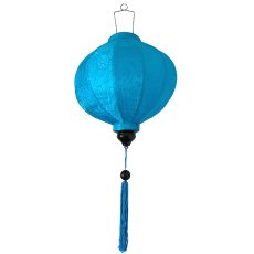 インテリア 小物 ベトナム ホイアン ランタン 丸形 ブルー（提灯） 大きめサイズ  飾り オーナメント 