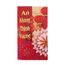ベトナム  お年玉袋 ランタンと花（安康栄盛 安らかに健康でありますように）
