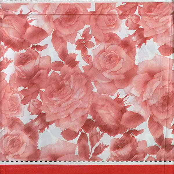 ベトナム  ビニールクロス  薔薇の花  パープル 約190×136cm レトロ ポップ アジアン食堂【画像3】