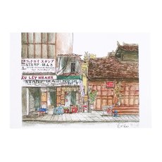 ベトナム インド ポストカード  画家 Eriko Hamada ベトナム ポストカード 「Phuc Loi」 