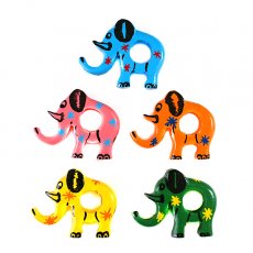 ゾウ 象 モチーフ 雑貨 ブルキナファソ ナプキンリング（ゾウ 5色）