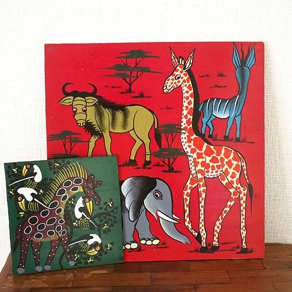 マライカ新品 アフリカ ティンガティンガ キリン - 絵画/タペストリ