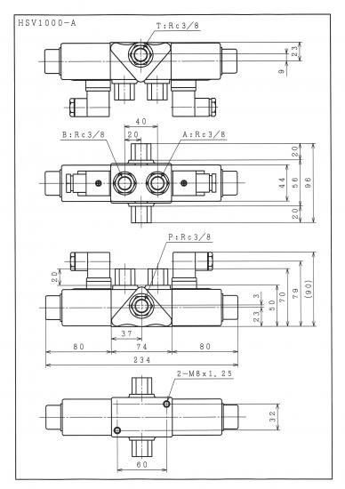 モノブロック式電磁方向切換弁（センタバイパス） - 三陽機器の「油圧