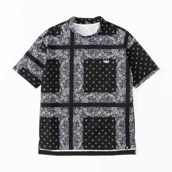 Bandanna Mock Neck S/S Tee