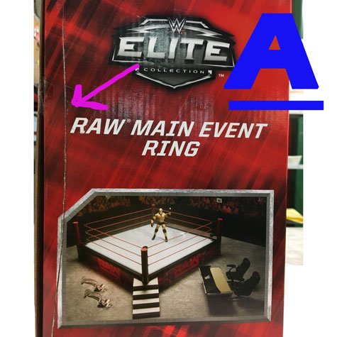 パッケージダメージ有りA】WWE Raw Main Event Elite Scale リング