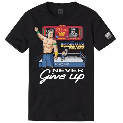 ジョン・シナ 20 Years Never Give Up Tシャツ - レスリング・マーチャンダイズ