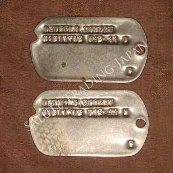 米軍】WWII実物ドッグタグ（DANIELS）2枚セット - Salute Trading Japan