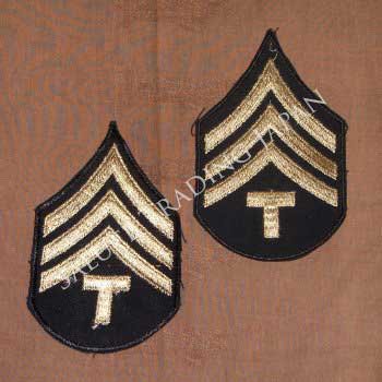 米陸軍】WWII Technician 4th Grade（技術兵4級）階級章ペア：デッド ...