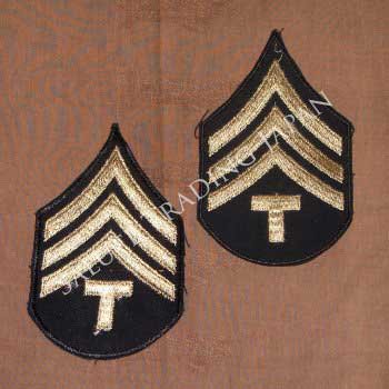 米陸軍】WWII Technician 4th Grade（技術兵4級）階級章ペア：デッドストック（カットエッジ） - Salute Trading  Japan