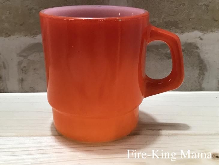 ファイヤーキング　fire king マグカップ　オレンジ　3つセット