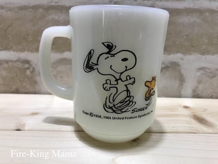 ファイヤーキング Fire King スヌーピー SNOOPY ジョイ 9オンスマグ EXCELLENT - ファイヤーキング 専門店  Fire-King Mama