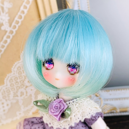 4inchグラデーションボブ 空色 白群 Dollウィッグと洋服のお店 Dollce ドルチェ