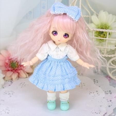 オビツ11サイズ スウィートリボンワンピース ブルー - DOLLCE