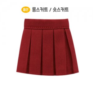 Pleats skirt Dark red