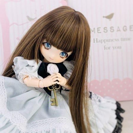 4inchロング姫カット 焦香 Dollウィッグと洋服のお店 Dollce ドルチェ