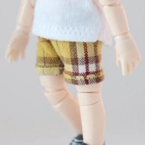 Short pants Check yellow