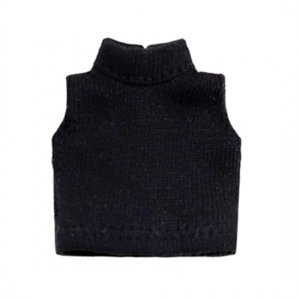 Sleeveless turtleneck black