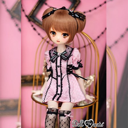 MD000497 Black Pink Jirai Kei Set [MSD/MDD], -  Dollウィッグと洋服のお店---DOLLCE---ドルチェ