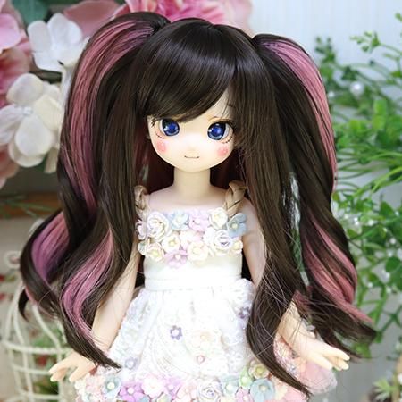 7inchハーフツイン／黒茶×薄紅梅 - DOLLCE