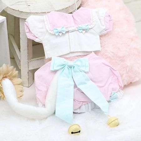 MDDサイズ しっぽ付セーラー服セット/ピンク - DOLLCE