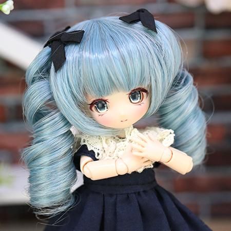 ティズカール　4枚 4inchツインロングカール／水色 - DOLLCE