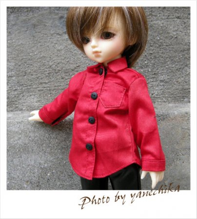 長袖ｙシャツ 赤 Dollウィッグと洋服のお店 Dollce ドルチェ