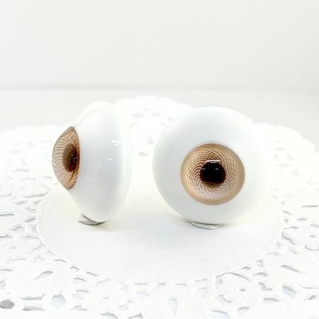【専用です】グラスアイ 24㎜×6個 24mm LGグラスアイ/亜麻色D・虹彩あり - DOLLCE