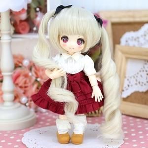 チーかまページ　ブラウンベアのビスクドール 姫カットロングヘア（ブラウン）【3分：8-9inch】｜DOLK（ドルク）