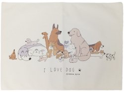 ウルフくん　ファブリックポスター　I LOVE DOG（Sサイズ）