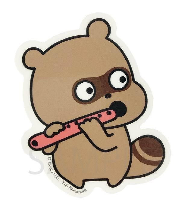 にしむらゆうじ たぬき ビッグステッカー - FEWMANY ONLINE SHOP