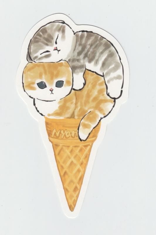 ぢゅの ダイカットポストカード アイスクリーム - FEWMANY ONLINE SHOP