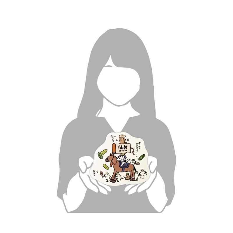 本間あきら ウルフくん仙台ダイカットポストカード - FEWMANY ONLINE SHOP