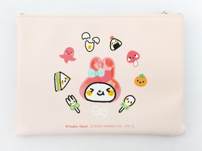はしあさこ x マイメロディ 合皮フラットポーチ 【FEWMANY x SANRIO