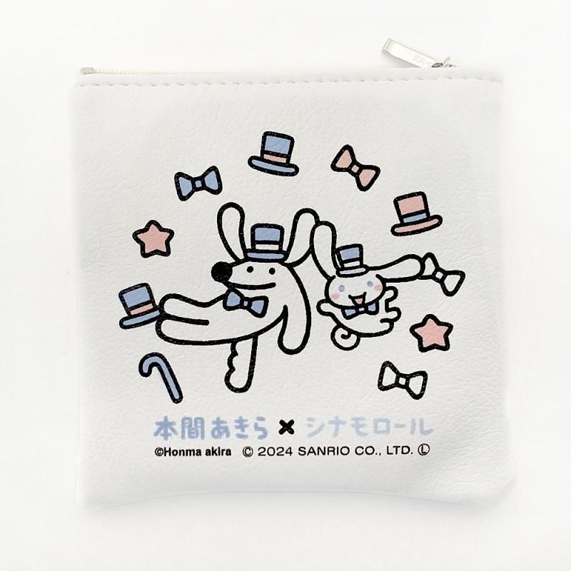 本間あきら x シナモロール スクエアポーチ 【FEWMANY x SANRIO