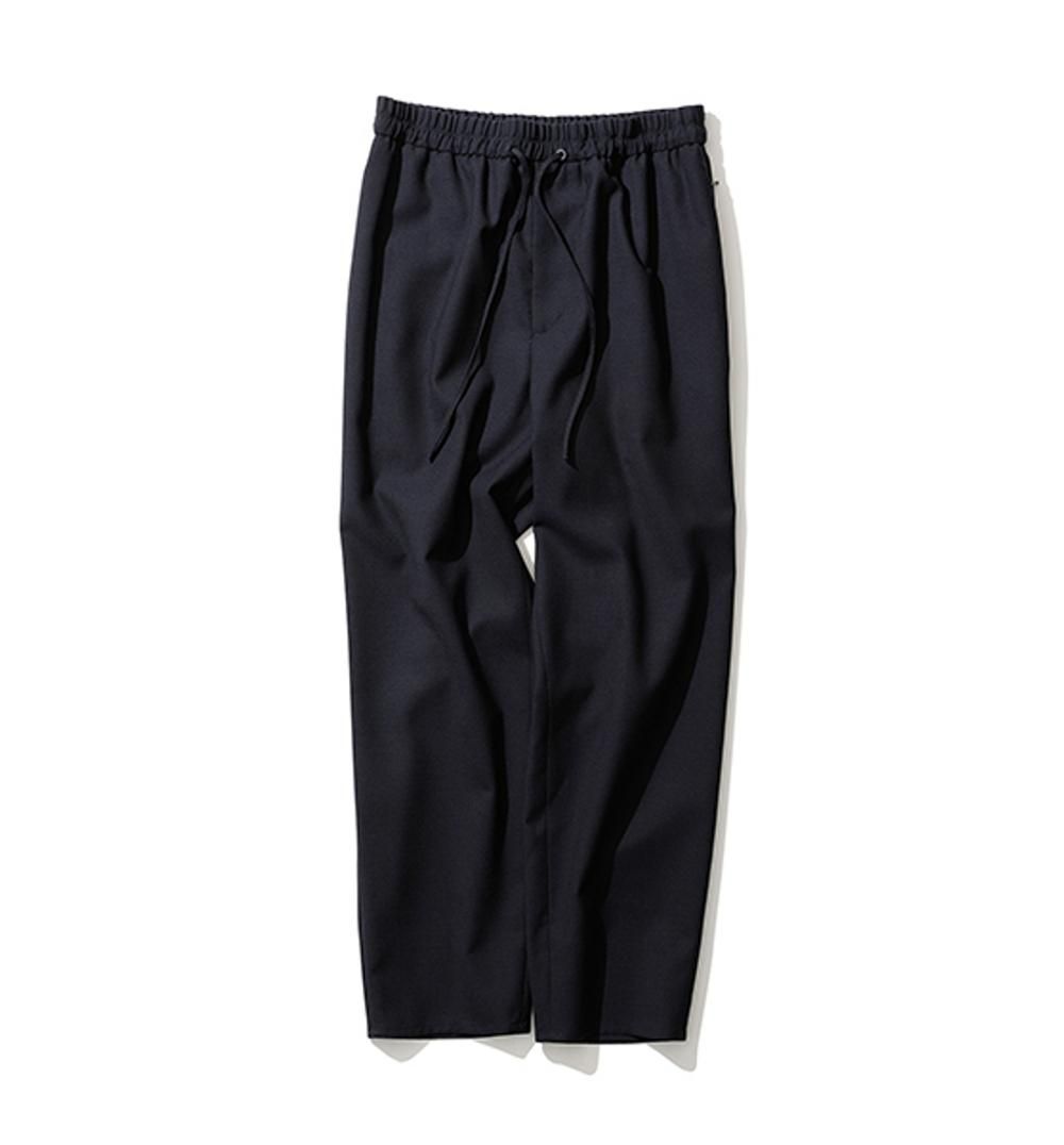 ATON / WOOL CARAMEL PIQUET TAPERED PANTS - スラックス