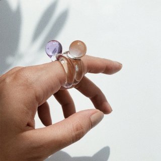 glass ring / beige