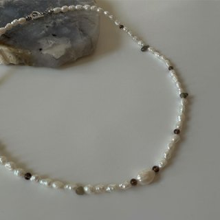 【3月30日21:00】Pearl×Natural stone Necklace 【B】