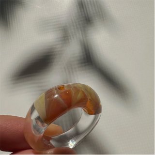Marble glass ring