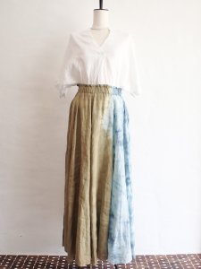 【I am...】Linen Flare Long Skirt