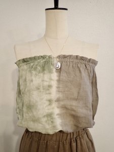 【I am...】French Linen Short Bare Top