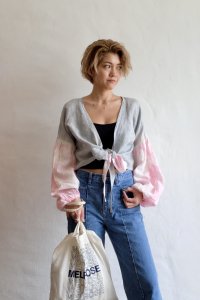 【I am...】French Linen Puff Sleeve Cardigan